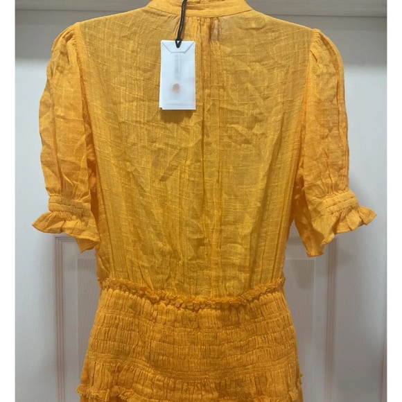 APIECE APART Las Alturas Maxi Dress In Tangelo Made In India NWT - Picture 7 of 9